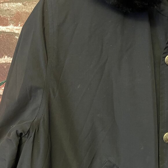 Polo Ralph Lauren Bomber Jacket - Faux Fur Hood & Utility Pocket - Black - Picture 16 of 16